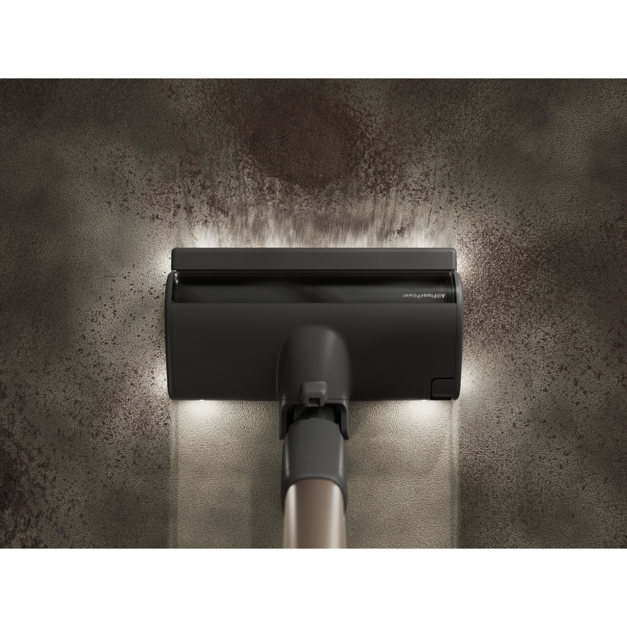 360° LEDs expose dust and dirt all around the AllFloor nozzle.