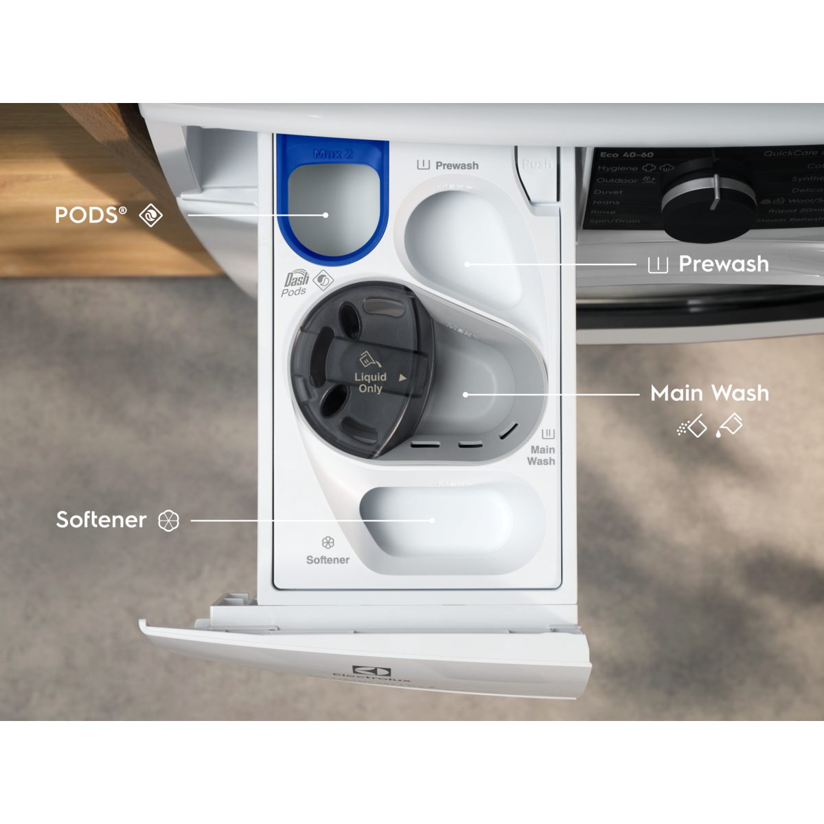 Electrolux - Edestä täytettävä pesukone - EFI853XY6U