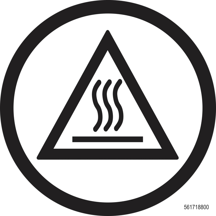 Kuuma pinta (lasiluukku) pyrolyysin aikana