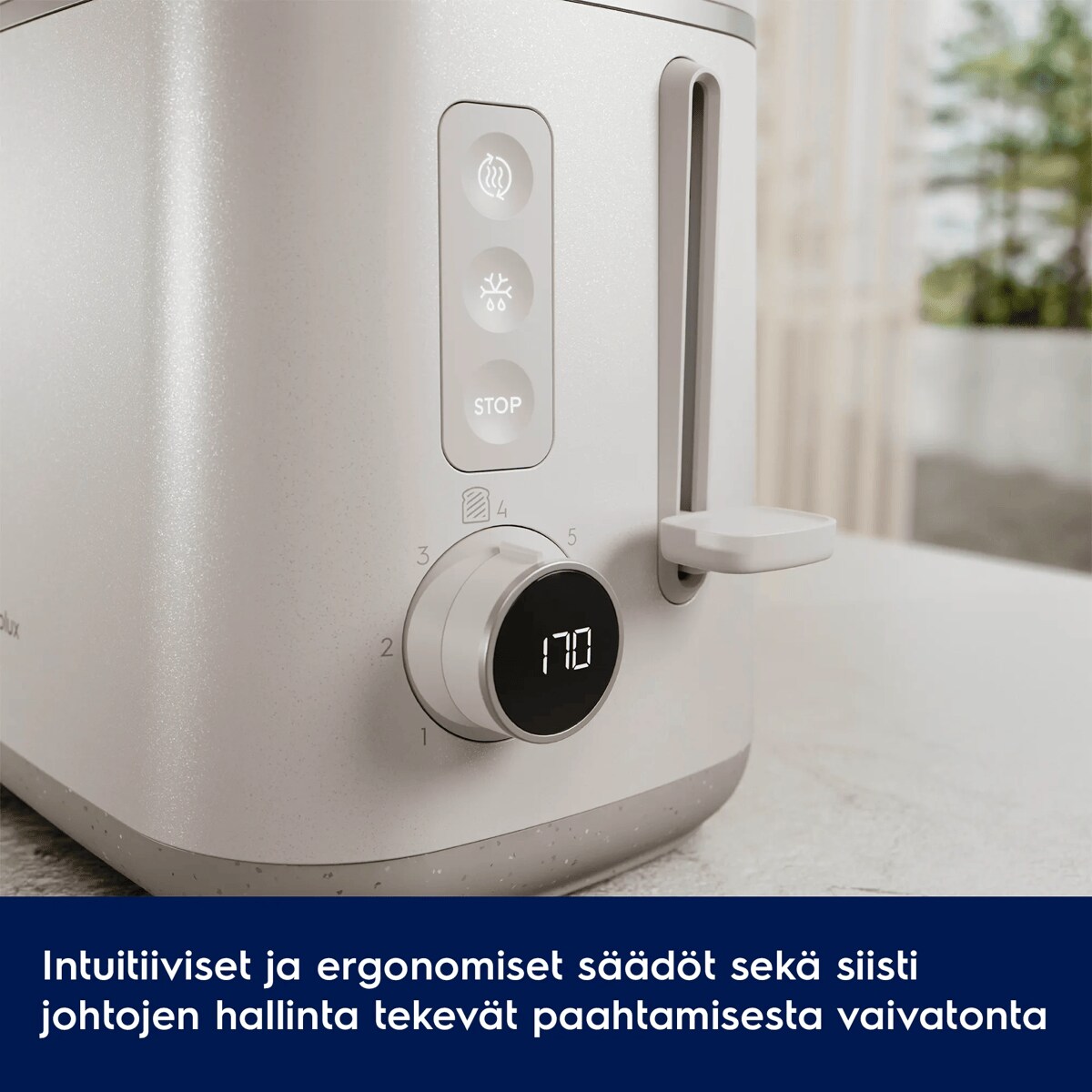 Intuitiiviset ja ergonomiset säädöt sekä siisti johtojen hallinta tekevät paahtamisesta vaivatonta.