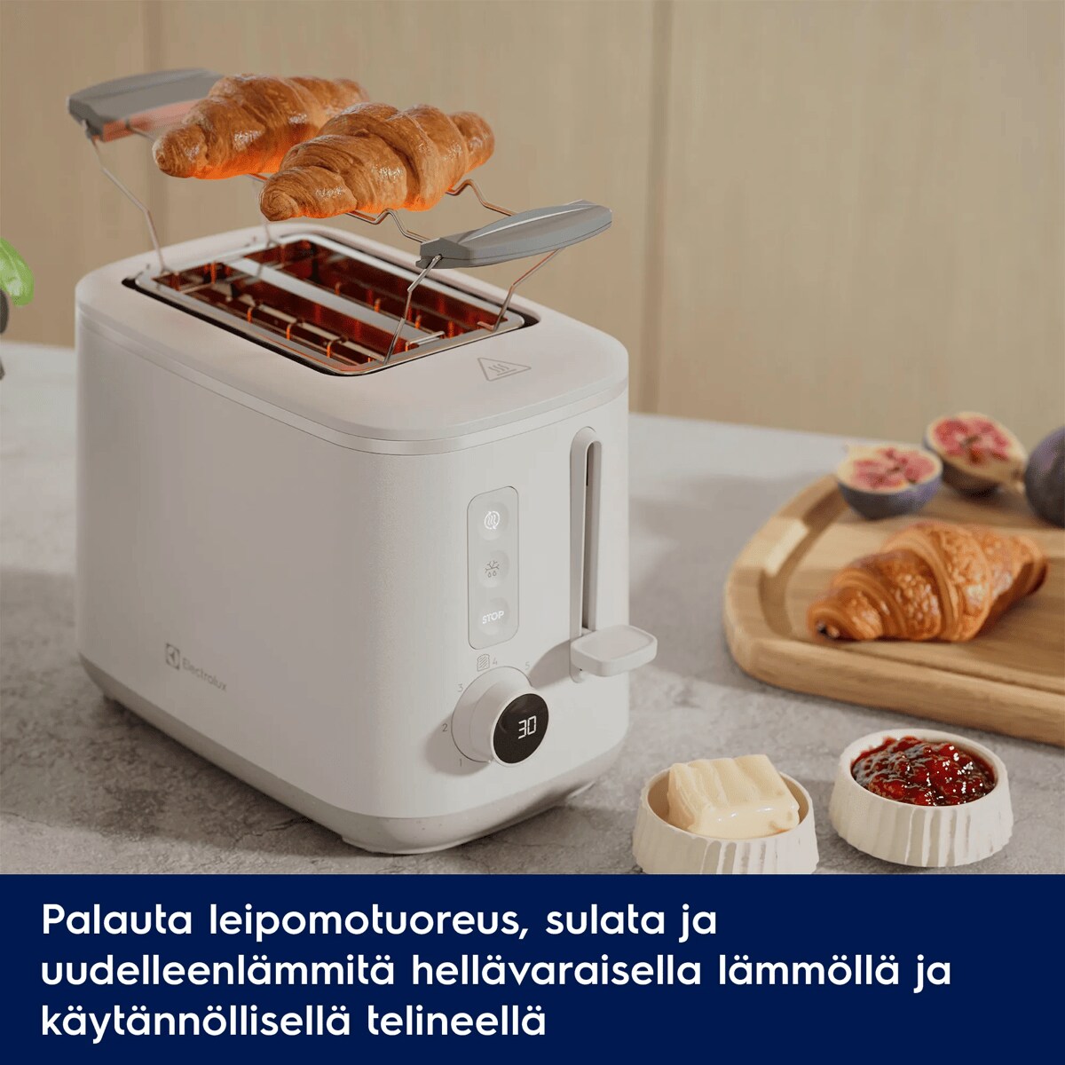 Palauta leipomotuoreus, sulata ja uudelleenlämmitä hellävaraisella lämmöllä ja käytännöllisellä telineellä.