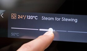 Closeup oven display