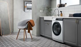 Kodinhoitohuone Electroluxin kuivaavalla pesukoneella