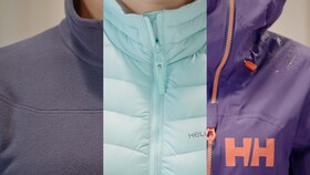 Kolme erilaista Helly Hansen -takkia.