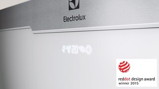 Lähikuva PureBreeze-ilmastointilaitteesta, jossa on RedDot-muotoilupalkinnon logo