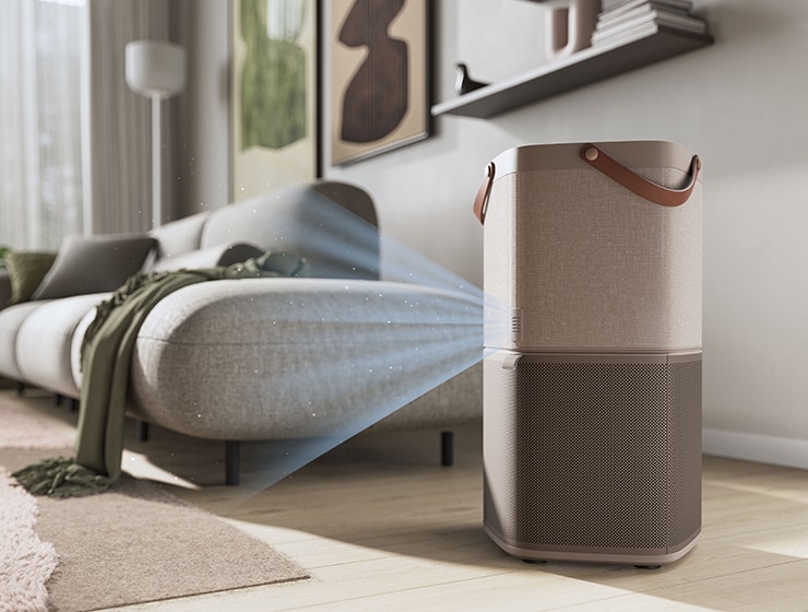 Ilmanpuhdistin olohuoneessa