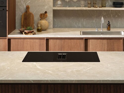 induction hob on kitchen counter