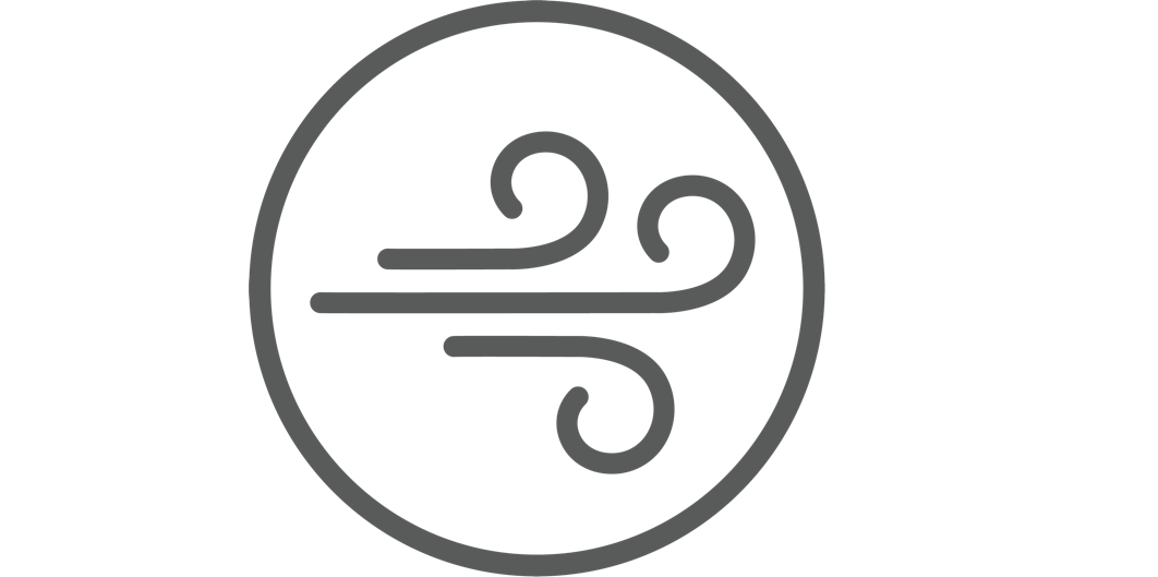 Ilmavirtausta esittävä symboli
