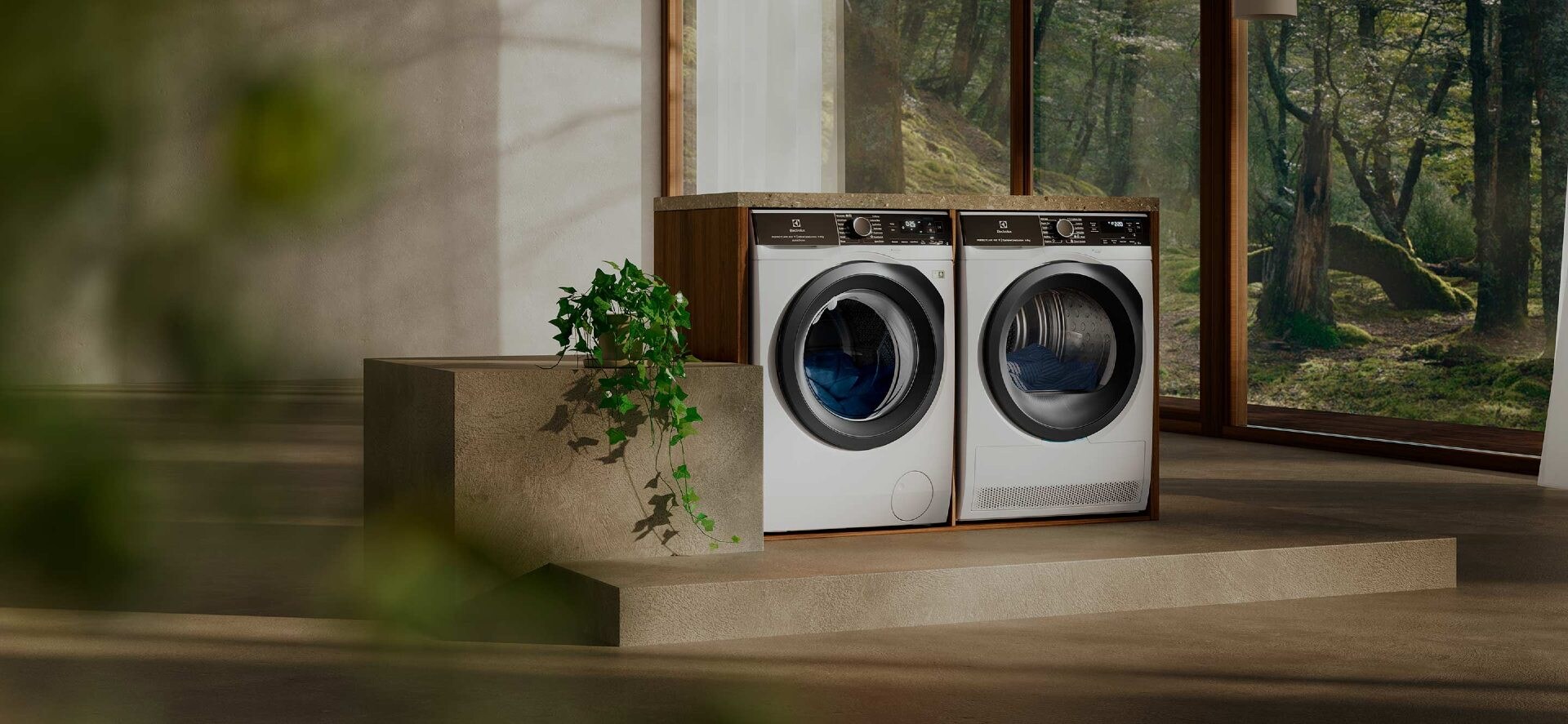 Energiatehokas kuivausrumpu ja pesukone