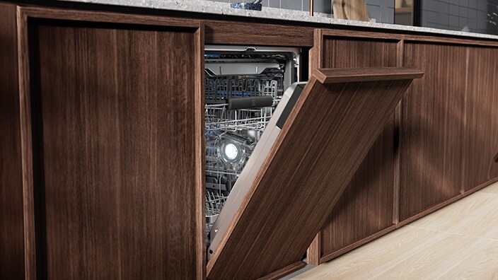 Integroitu astianpesukone Electroluxilta. 
