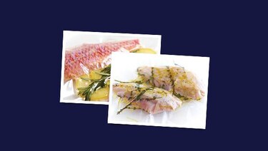 Sous-vide pusseissa valmistettu lohi